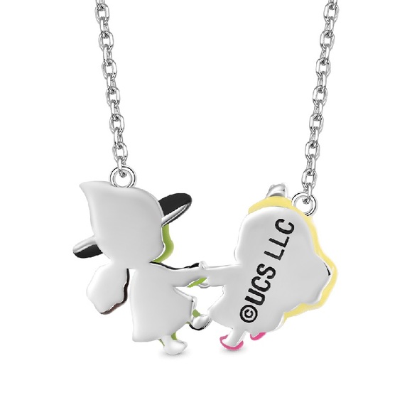 NIB 💚 Wicked x Gnoce Sterling Silver Elphaba & Glinda Necklace - Picture 2 of 4